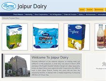 Tablet Screenshot of jaipurdairy.com